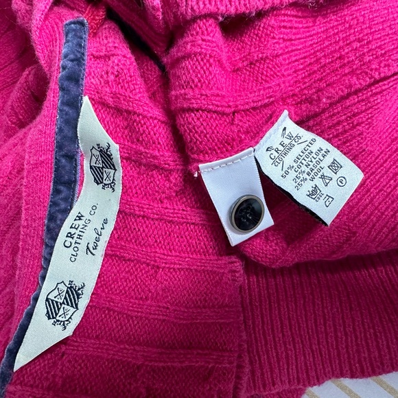 Crew Clothing Co Cardigan Pink Long Style Cotton Wool Thick Ribbing Sz 12 - Picture 14 of 14